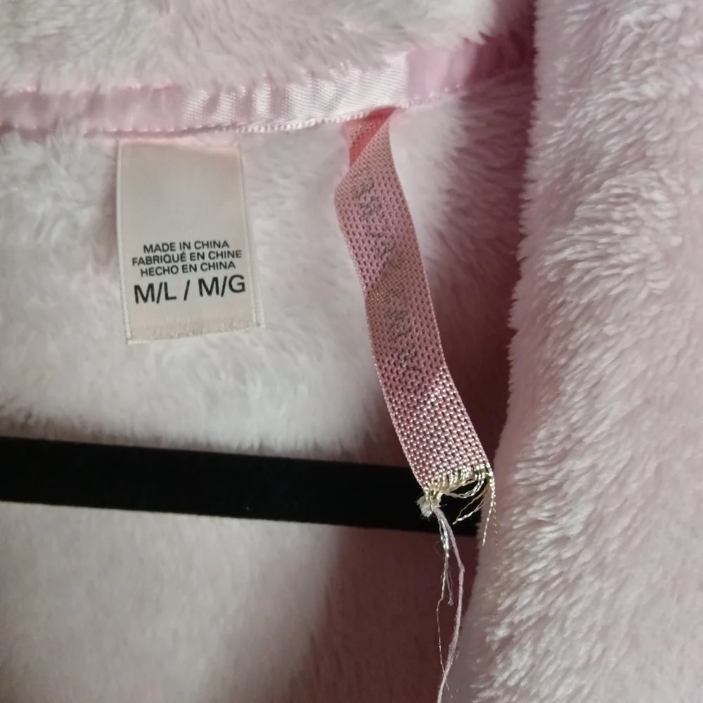 Victoria's Secret ANGEL Cozy Plush Short Robe Pink M/L